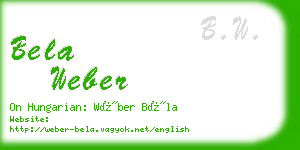 bela weber business card